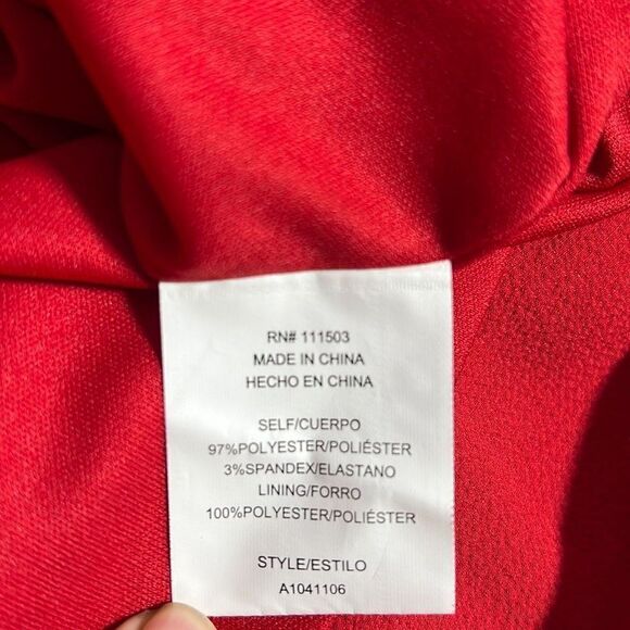 Lily Rose Red button down ruffle trim midi dress - Picture 8 of 9